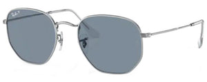 RB401 RAY-BAN HEXAGONAL RB3548N 003/02 54 SILVER / BLUE POLARIZED