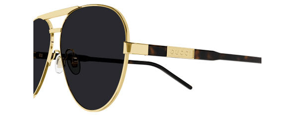 G219 GUCCI GG1163S-001 60 GOLD - HAVANA  / GREY