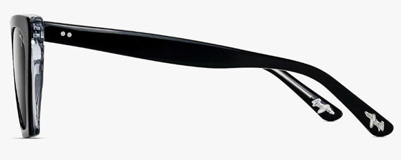 MJ467 MAUI JIM KINI-KINI GS849-02K BLACK WITH CRYSTAL / NEUTRAL GRAY POLARIZED