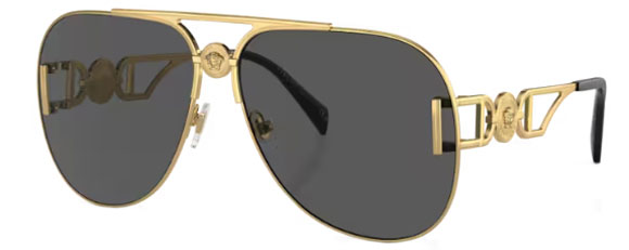VE201 VERSACE VE2255 100287 63 GOLD  / DARK GREY