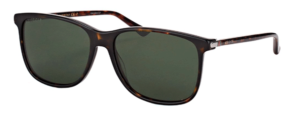 G59 GUCCI GG0017S 007 57 HAVANA / GREEN POLARIZED