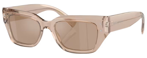 DG51 DOLCE & GABBANA DG4462 34325A 52 TRANSPARENT CAMEL / LIGHT BROWN MIRRORED FLASH GOLD