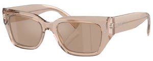 DG51 DOLCE & GABBANA DG4462 34325A 52 TRANSPARENT CAMEL / LIGHT BROWN MIRRORED FLASH GOLD