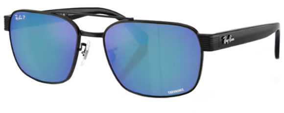 RB543 RAY-BAN RB3751CH 002/4L 61 BLACK / GREY MIRROR BLUE POLARIZED