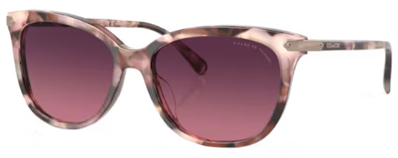 C169 COACH CL926 HC8378U 5528F4 57 ROSE PEARL TORTOISE / BURGUNDY GRADIENT POLARIZED