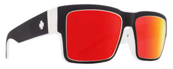 SY010 SPY CYRUS 673180209365 58 WHITEWALL  HAPPY GRAY GREEN WITH RED SPECTRA MIRRORED