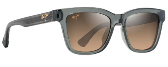 MJM113 MAUI JIM HANOHANO HS644-14 SHINY TRANS DARK GREY / HCL BRONZE