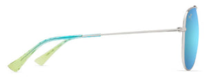 MJM185 MAUI JIM HAU'OLI XL B674-17B SHINY SILVER BLUE & GREEN / BLUE HAWAII
