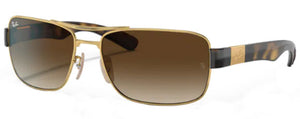 H5 RAY-BAN RB3522 001/13 64 ARISTA GOLD / BROWN GRADIENT DARK BROWN