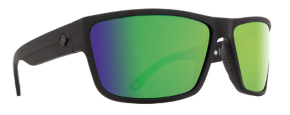 SY086 SPY ROCKY 673248973861 SOFT MATTE BLACK / HAPPY BRONZE WITH GREEN SPECTRA MIRRORED POLARIZED