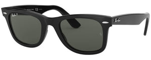 RB128 RAY-BAN WAYFARER RB2140 901/58 54 BLACK  GREEN POLARIZED