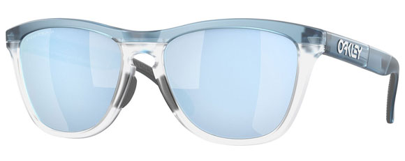 OK162 OAKLEY FROGSKINS RANGE OO9284 928409 55 TRANSPARENT STONEWASH / PRIZM DEEP WATER MIRRORED POLARIZED