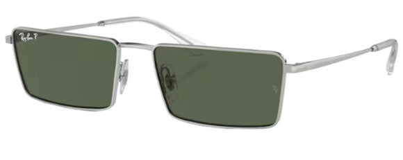 RB367 RAY-BAN EMY RB3741 003/9A 59 SILVER  / DARK GREEN POLARIZED