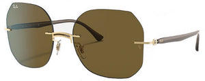 F222 RAY-BAN RB8067 157/73 57 POLISHED BROWN ON GOLD / BROWN