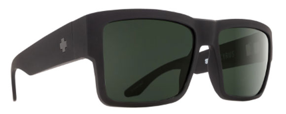 SY076 SPY CYRUS 673180973864 SOFT MATTE BLACK / HD PLUS GRAY GREEN POLARIZED