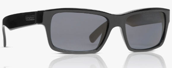 VZ133 VON ZIPPER FULTON SMPFMFUL PBV 57 BLACK GLOSS  WILDLIFE VINTAGE GREY POLARIZED