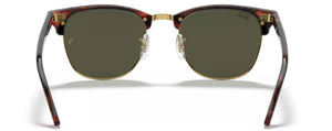 B96  RAY-BAN CLUBMASTER RB3016 W0366 49 TORTOISE ON GOLD / GREEN