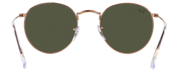 RB303 RAY-BAN ROUND METAL  RB3447 920231 53 ROSE GOLD  /  GREEN