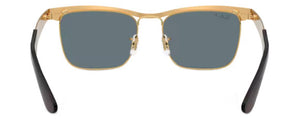 RB628 RAY-BAN WAYFARER DELUXE RB3875 92763R 53 SANDBLASTED LEGEND GOLD / DARK BLUE POLAARIZED