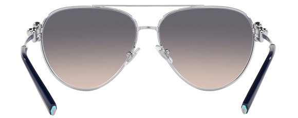 T140 TIFFANY TF3092 6175V6 59 SILVER / CLEAR GRADIENT BLUE MIRRORED SILVER