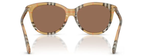 BB050 BURBERRY BE4455 416373 55 CHECK SAND / DARK BROWN