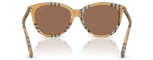BB050 BURBERRY BE4455 416373 55 CHECK SAND / DARK BROWN