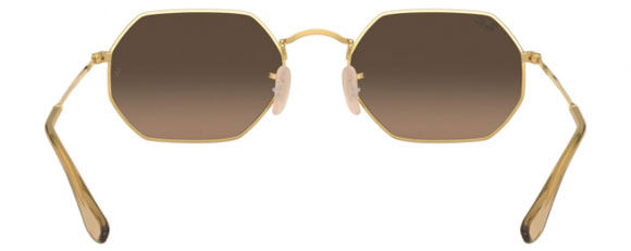 E21 RAY-BAN OCTAGONAL RB3556N 912443 53 ARISTA / BROWN GRADIENT GRAY