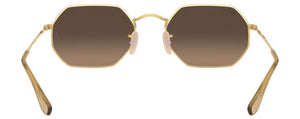 E21 RAY-BAN OCTAGONAL RB3556N 912443 53 ARISTA / BROWN GRADIENT GRAY