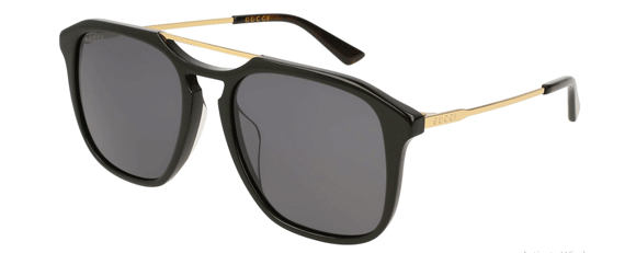 G92 GUCCI GG0321S 001 55 GOLD BLACK / GREY