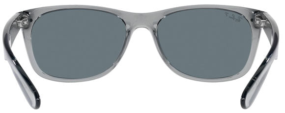 A26 RAY-BAN NEW WAYFARER RB2132 64503R 52 TRANSPARENT GRAY / DARK BLUE POLARIZED