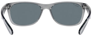 A26 RAY-BAN NEW WAYFARER RB2132 64503R 52 TRANSPARENT GRAY / DARK BLUE POLARIZED