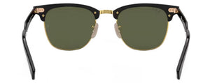 D32 RAY-BAN CLUBMASTER ALUMINUM RB3507 136/N5 51 BLACK ON ARISTA / G-15 GREEN POLARIZED