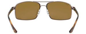 H169 RAY-BAN CHROMANCE RB3604CH 121/BB 62 LIGHT BROWN / BROWN POLARIZED
