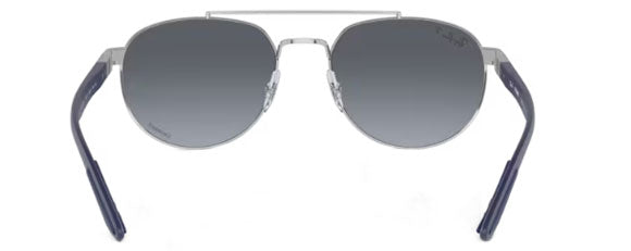 RB373 RAY-BAN RB3736CH 003/J0 56 SILVER  / BLUE & GOLD POLARIZED