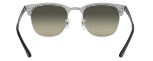 C98  RAY-BAN CLUBMASTER METAL RB3716 900471 51 BLACK ON SILVER / LIGHT GRAY GRADIENT DARK GRAY