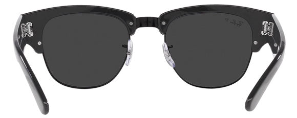 RB013 RAY-BAN MEGA CLUBMASTER RB0316S 136748 53 GRAY ON BLACK  BLACK POLARIZED