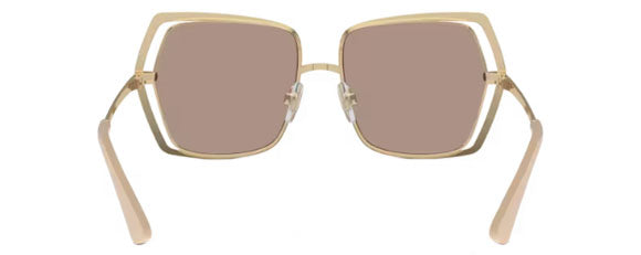 DG38 DOLCE & GABBANA DG2306 488/5A 55 PALE GOLD  / LIGHT BROWN MIRRORED FLASH GOLD
