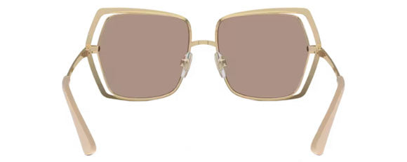 DG38 DOLCE & GABBANA DG2306 488/5A 55 PALE GOLD  / LIGHT BROWN MIRRORED FLASH GOLD