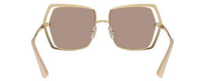 DG38 DOLCE & GABBANA DG2306 488/5A 55 PALE GOLD  / LIGHT BROWN MIRRORED FLASH GOLD