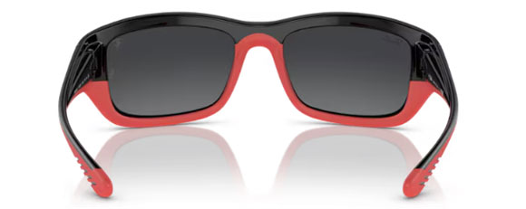 RB477 RAY-BAN RB4405M F6016G 59 BLACK ON RED / SILVER