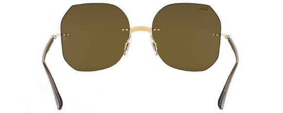 F222 RAY-BAN RB8067 157/73 57 POLISHED BROWN ON GOLD / BROWN