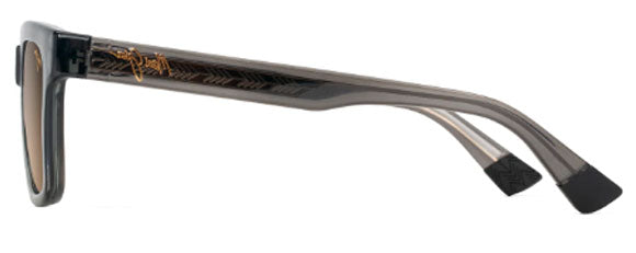 MJM113 MAUI JIM HANOHANO HS644-14 SHINY TRANS DARK GREY / HCL BRONZE
