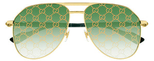 G209 GUCCI GG1220S-004 59 GOLD  / GREEN