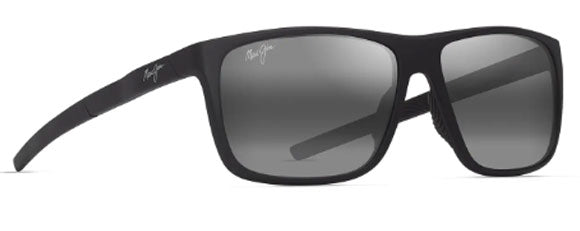 MJM213 MAUI JIM LEHOPULU 598-02 MATTE BLACK / NEUTRAL GREY