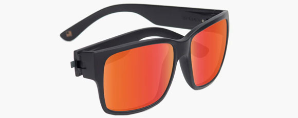 MS017 MADSON  CLASSICO 59 BLACK MATTE / RED CHROME POLARIZED