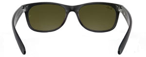 D44 RAY-BAN NEW WAYFARER RB2132 622/17 52 RUBBER BLACK / GRAY MIRRORED BLUE