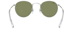 E72 RAY-BAN ROUND METAL RB3447 91984E 53 POLISHED SILVER / BOTTLE GREEN