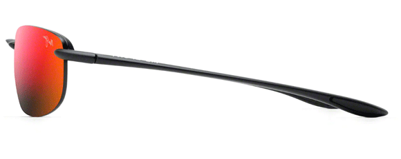 MJ432 MAUI JIM HO'OKIPA UNIVERSAL FIT RM407N-2M 64 MATTE BLACK / HAWAII LAVA