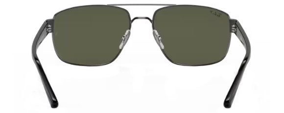 RB696 RAY-BAN RB3663 004/58 60 GUNMETAL / GREEN POLARIZED