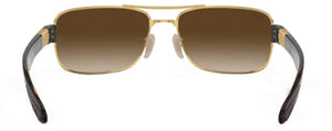 H5 RAY-BAN RB3522 001/13 64 ARISTA GOLD / BROWN GRADIENT DARK BROWN